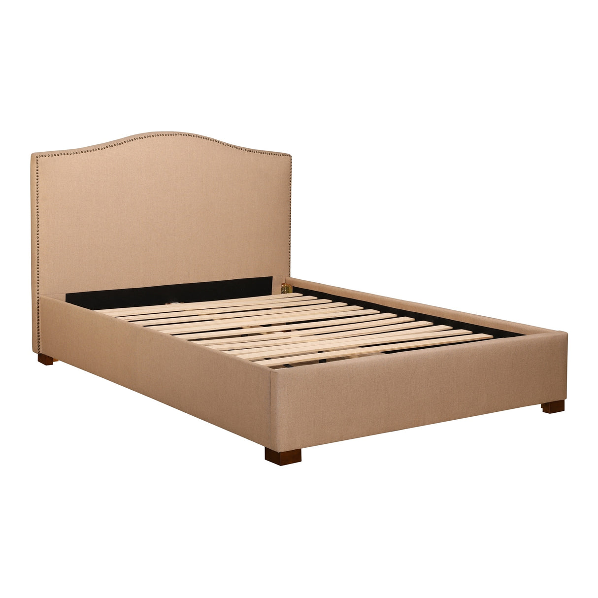 Aurelle Home Modern Upholstered Nail Head Trim Bed