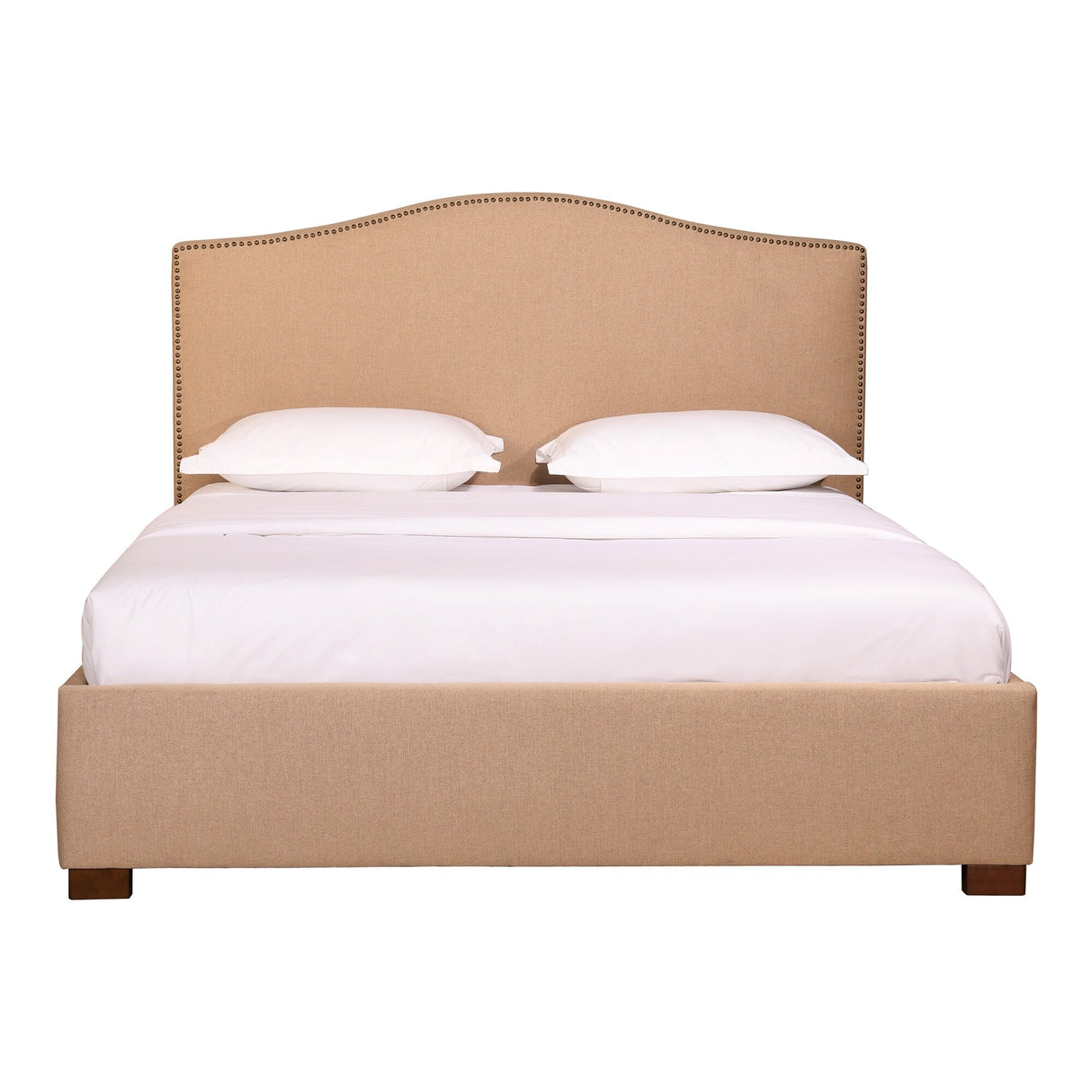 Aurelle Home Modern Upholstered Nail Head Trim Bed