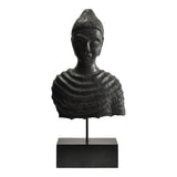 Aurelle Home Rustic Budha Black Mango Wood Statue - 20.5 x 4 x 10.25