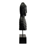 Aurelle Home Rustic Budha Black Mango Wood Statue - 20.5 x 4 x 10.25