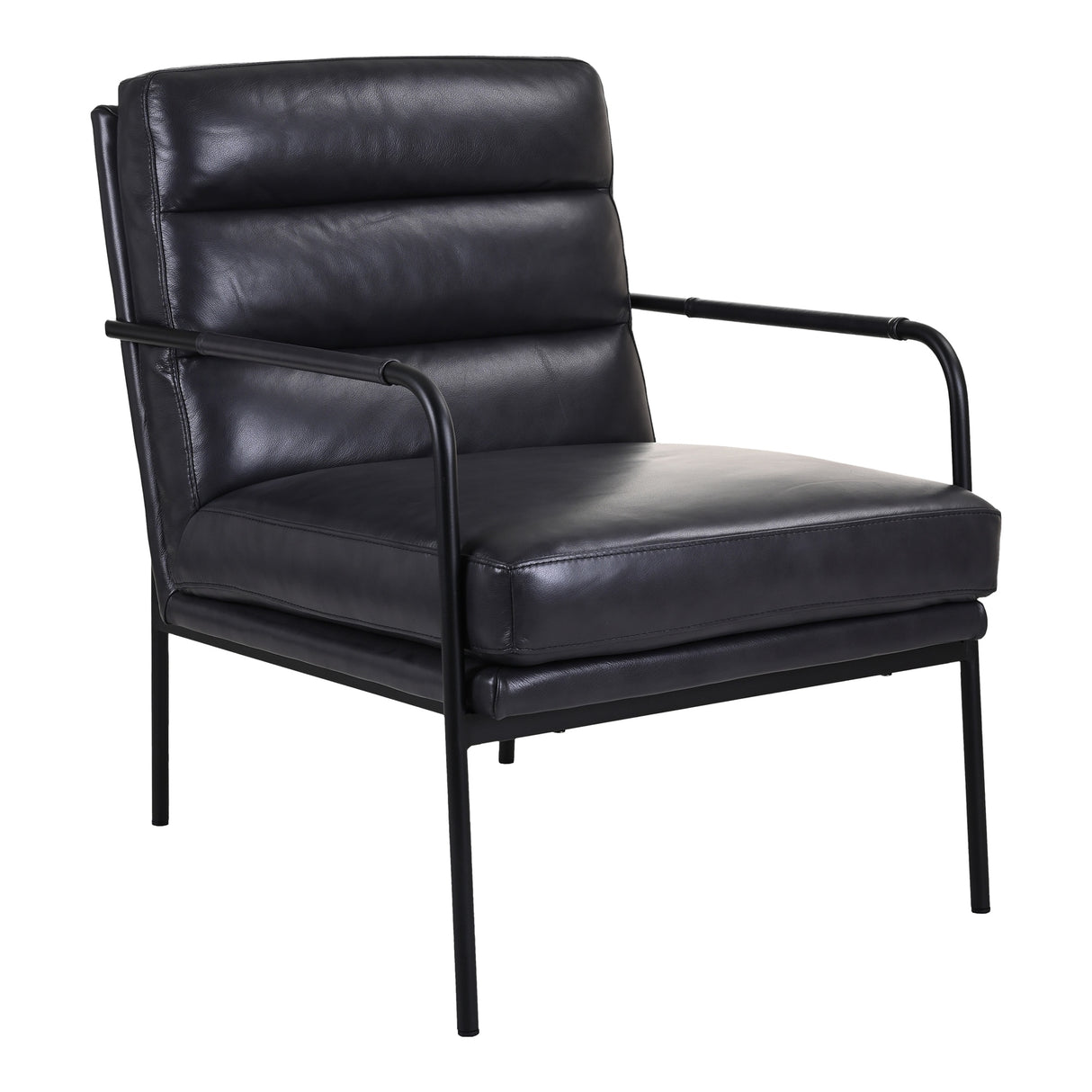 Aurelle Home Rustic Leather and Iron Accent Chair