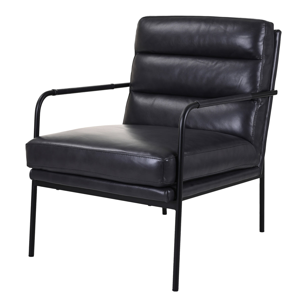 Aurelle Home Rustic Leather and Iron Accent Chair