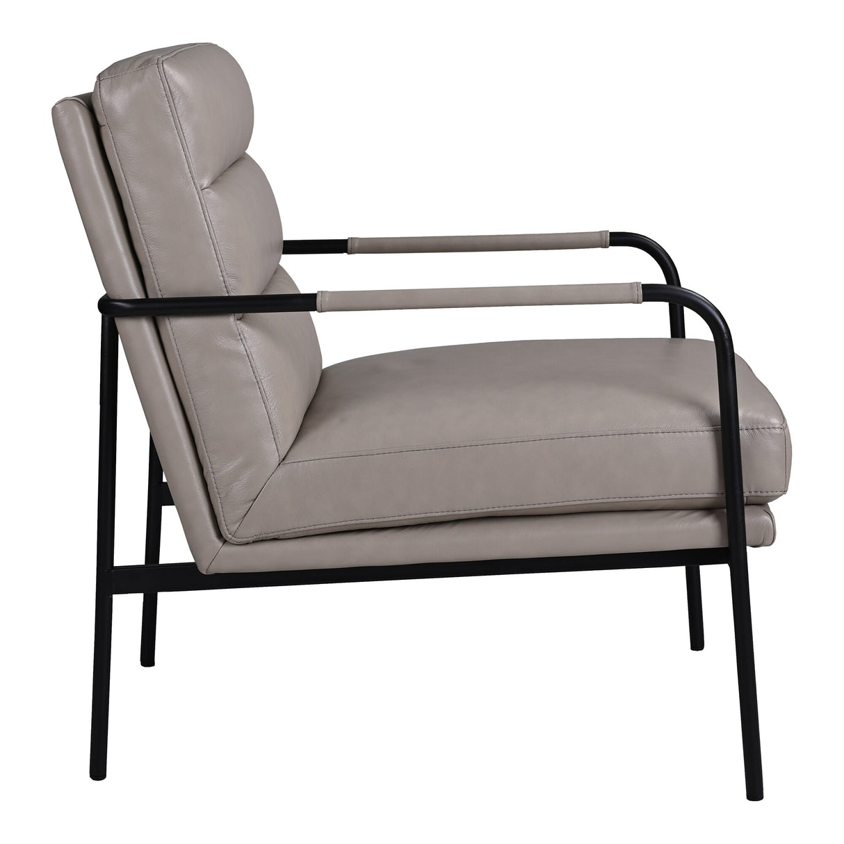 Aurelle Home Rustic Leather and Iron Accent Chair