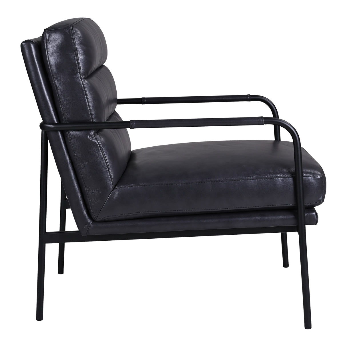 Aurelle Home Rustic Leather and Iron Accent Chair