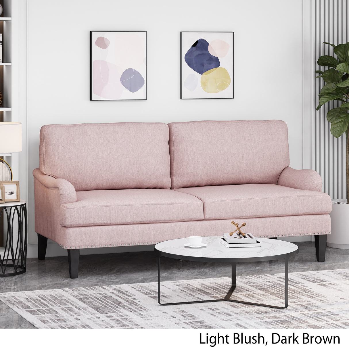 Auriga Contemporary Fabric Loveseat by Christopher Knight Home