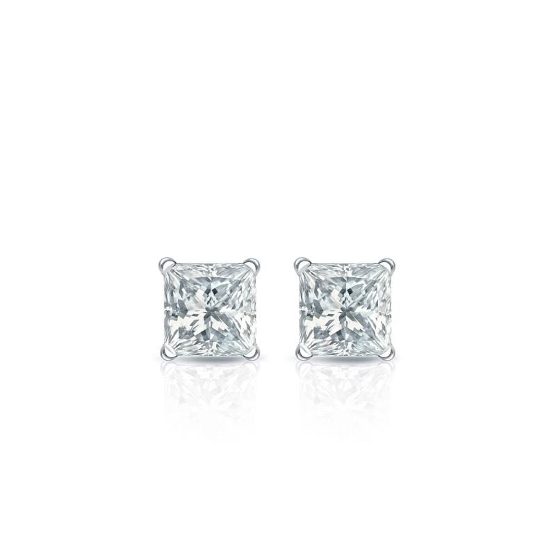 Auriya 14-karat Gold Lab Grown 0.25 carat TDW Princess Diamond Stud Earrings 4-Prong Martini Screw-back