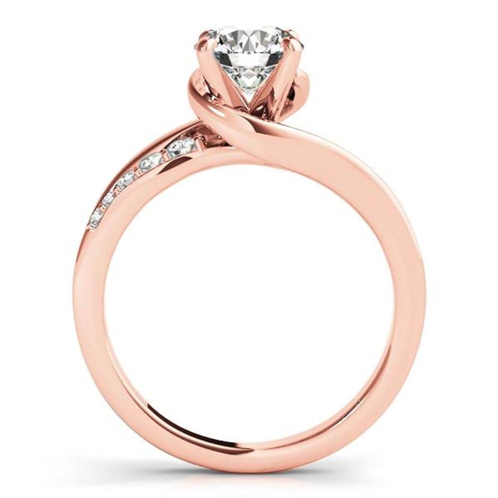 Auriya 14k Gold 1 1/2ctw Modern Moissanite and Diamond Engagement Ring 1/4ctw