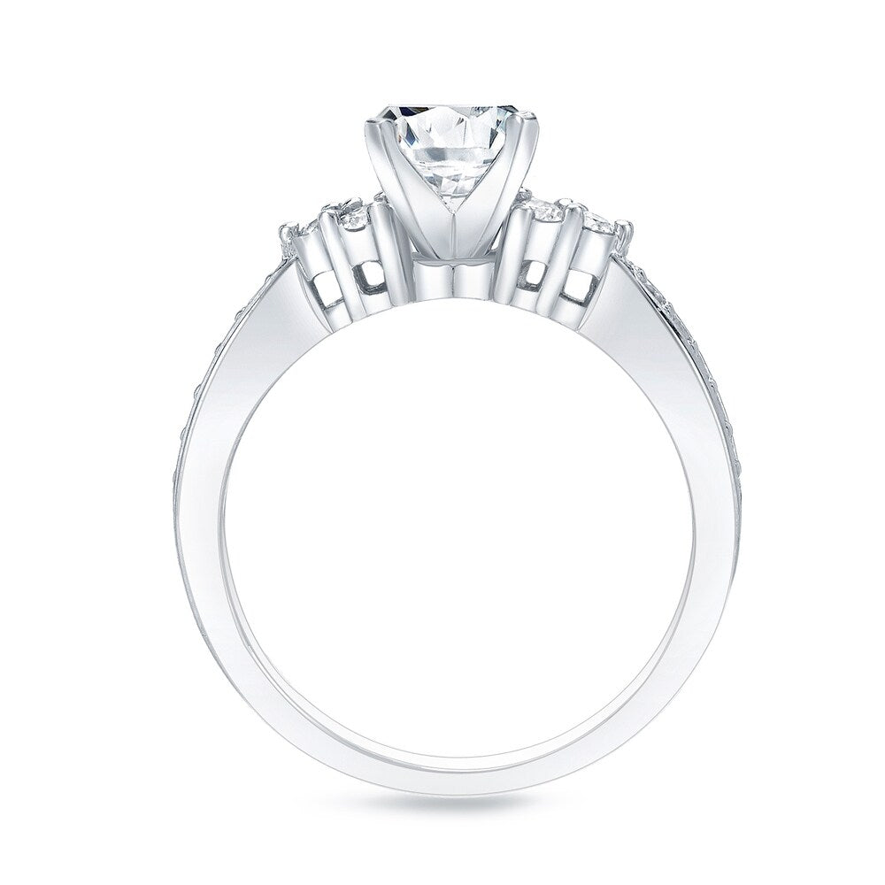 14k Gold 1 1/3ct TDW Round Diamond Engagement Ring Set by Auriya