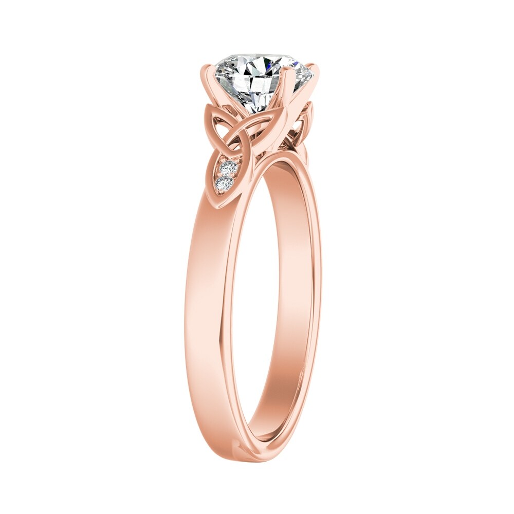 Auriya 14k Gold Modern 1/2ct Round Moissanite Engagement Ring