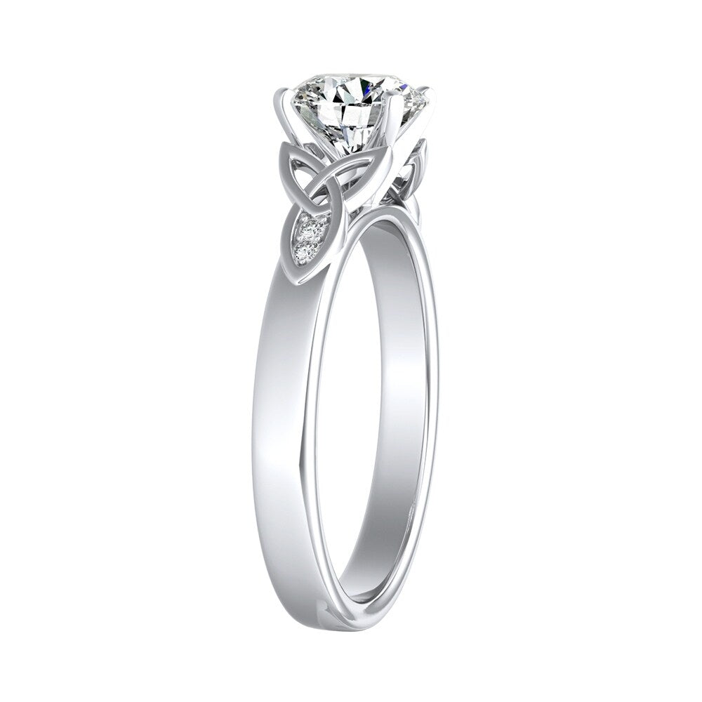 Auriya 14k Gold Modern 1/2ct Round Moissanite Engagement Ring