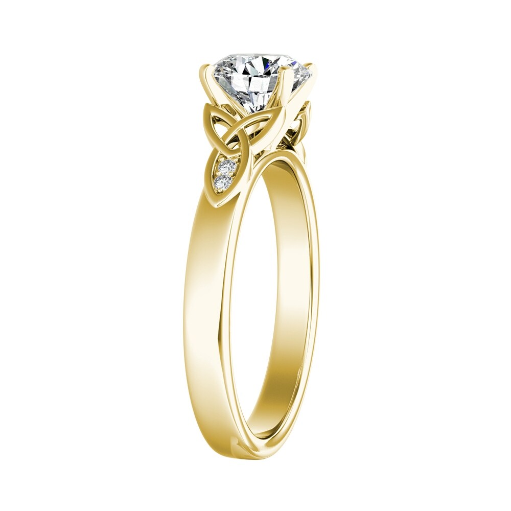 Auriya 14k Gold Modern 1/2ct Round Moissanite Engagement Ring