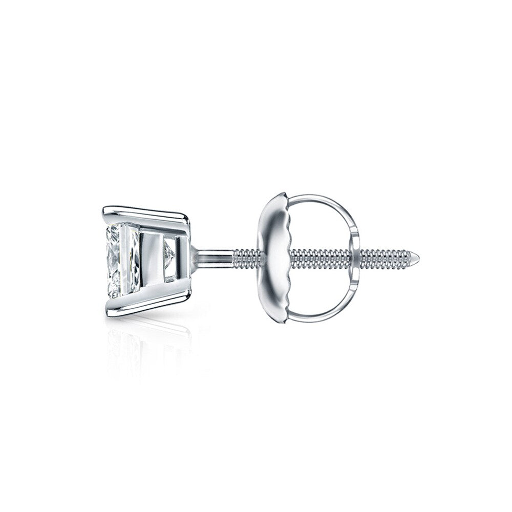 Auriya 1/3ctw Princess-cut Diamond Stud Earrings 14k Gold