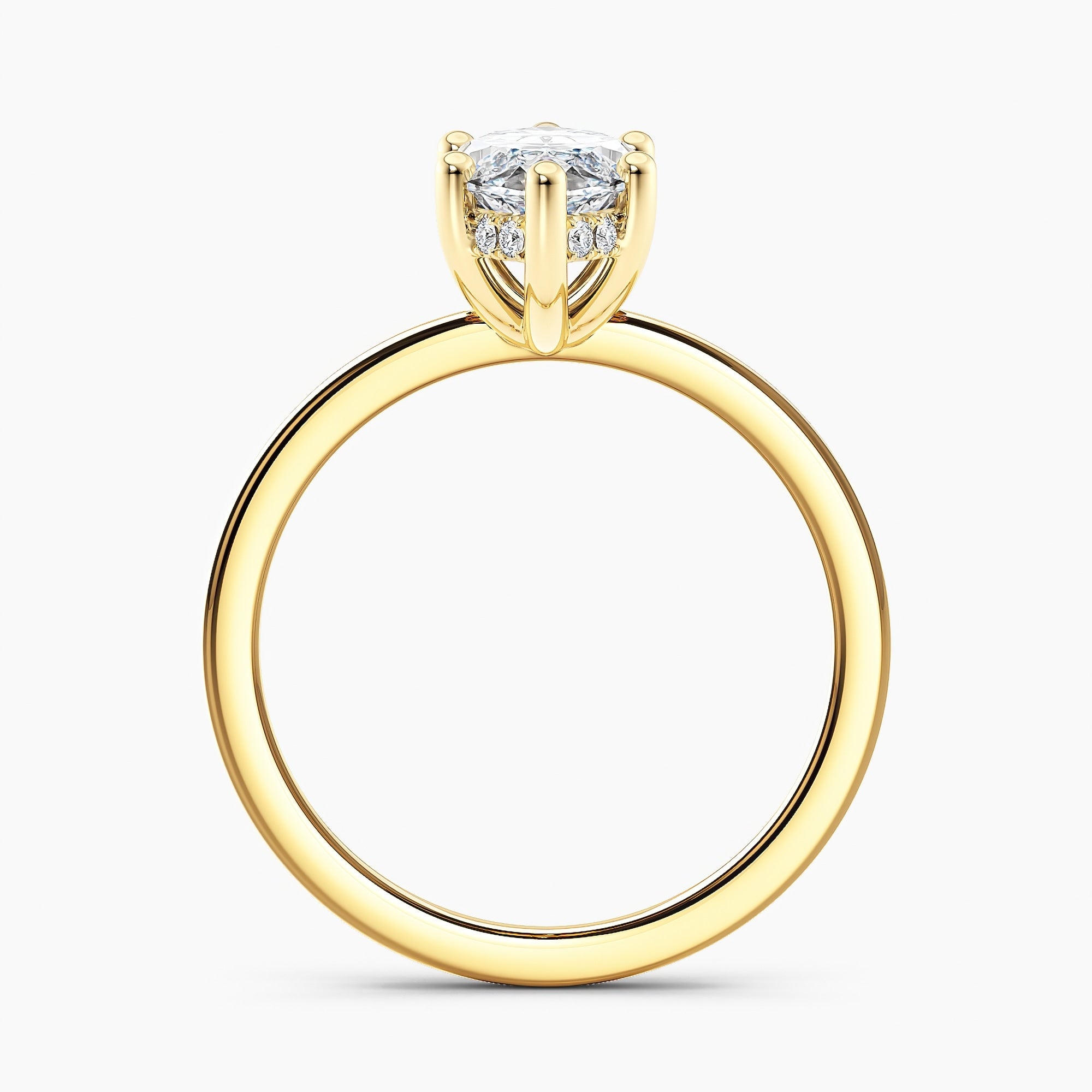 Auriya 14k Gold 3.00ctw Marquise Hidden-Halo Lab Grown Diamond Engagement Ring