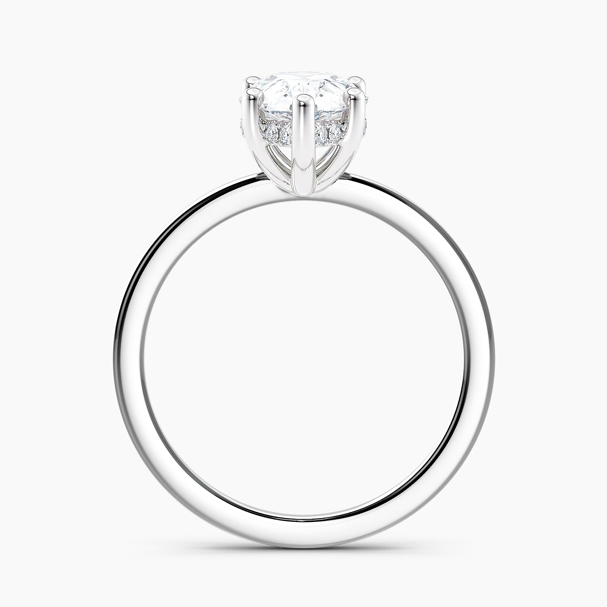 Auriya 14k Gold 5.00ctw Pear Shaped Hidden-Halo Lab Grown Diamond Engagement Ring