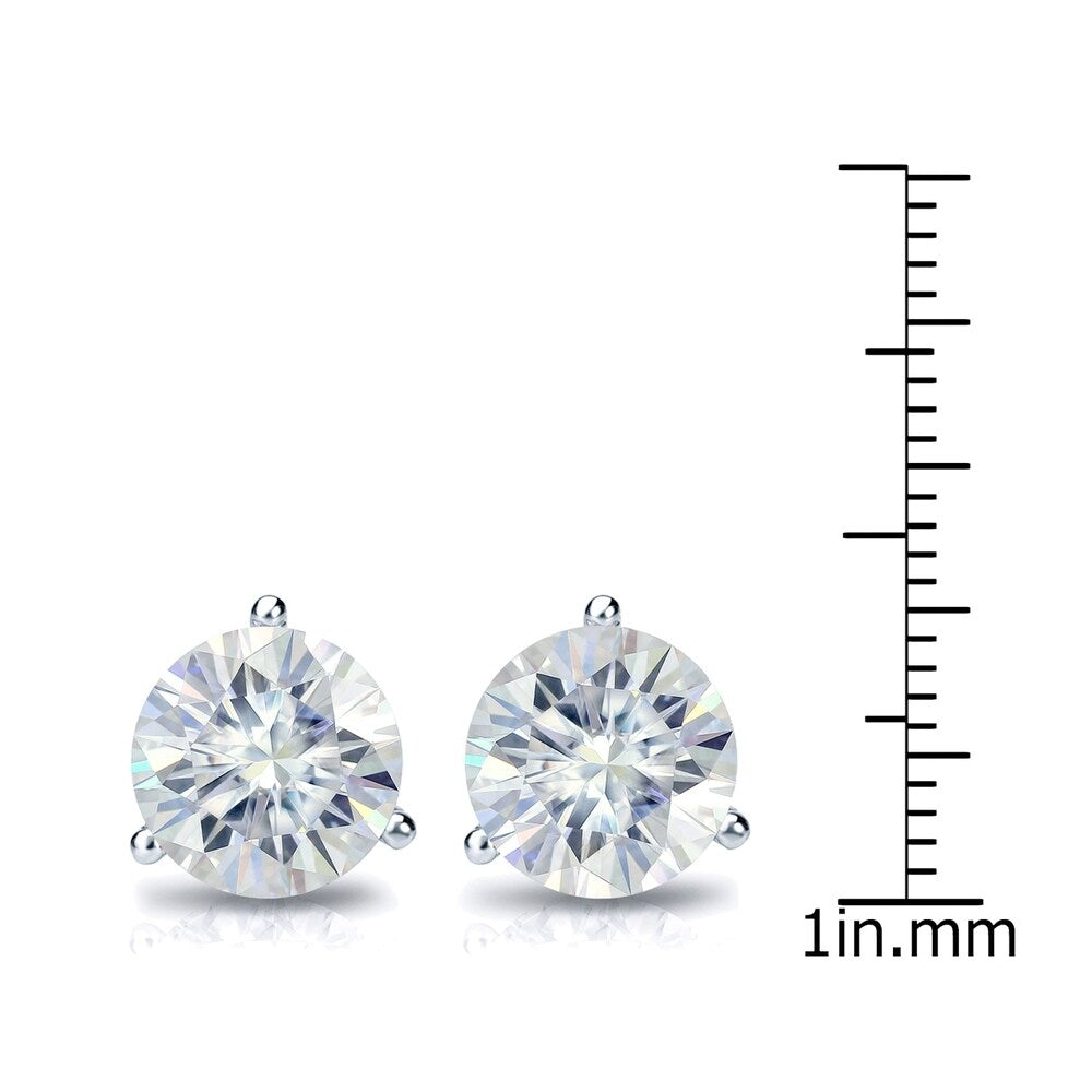 Auriya 6ctw Round Moissanite Stud Earrings 14k Gold Martini-set