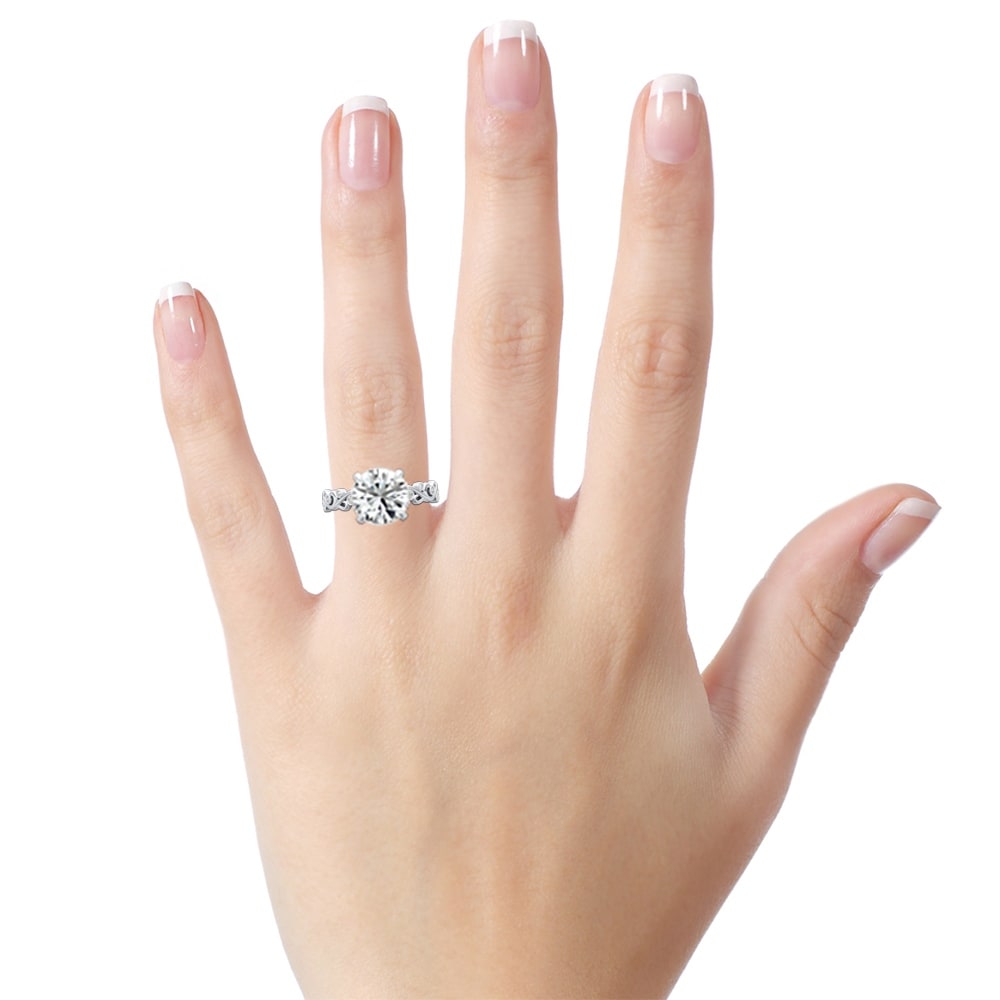 Auriya 14k Gold 3ctw Vintage Solitaire Moissanite Engagement Ring