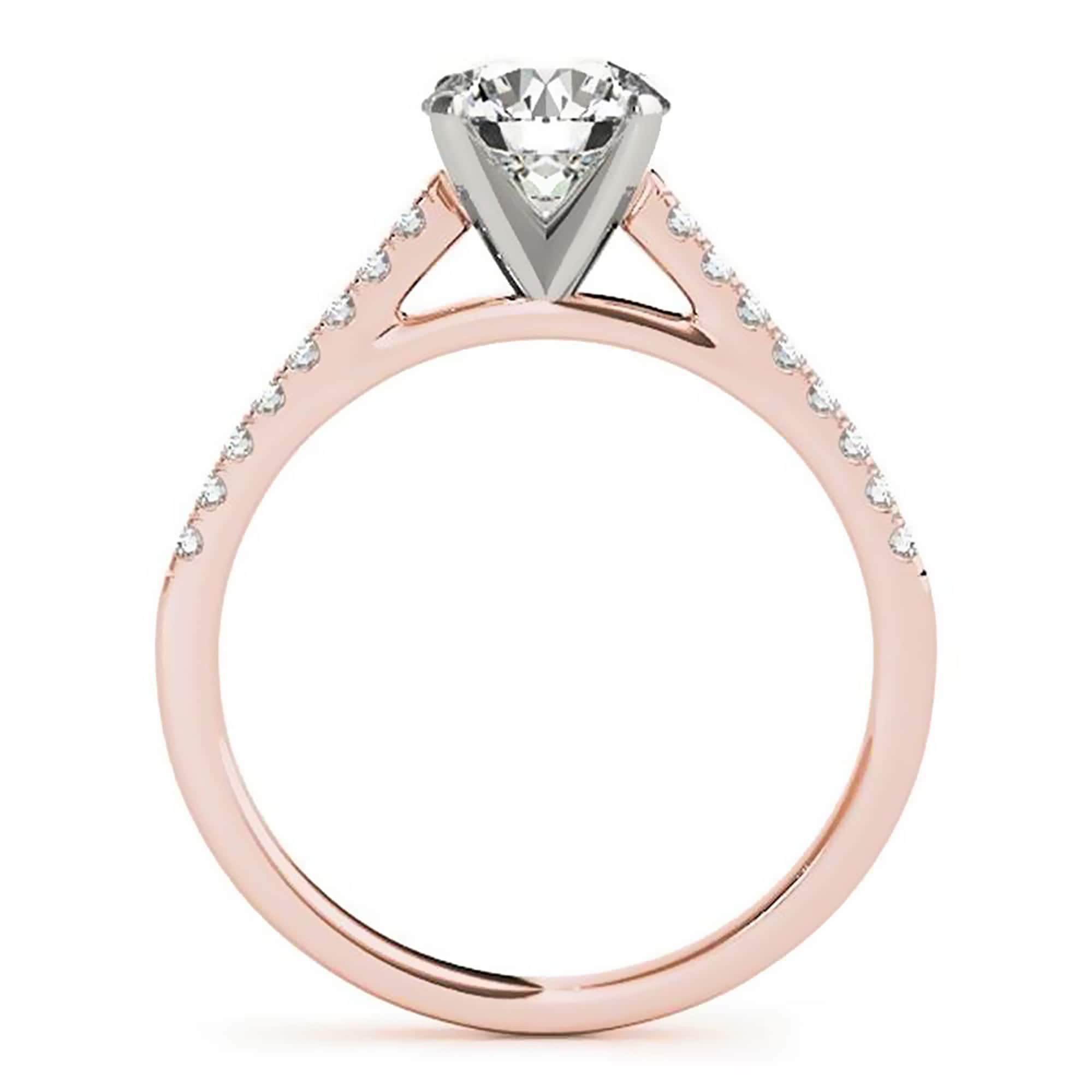Auriya 14k Gold Round Moissanite Engagement Ring 2/3ctw