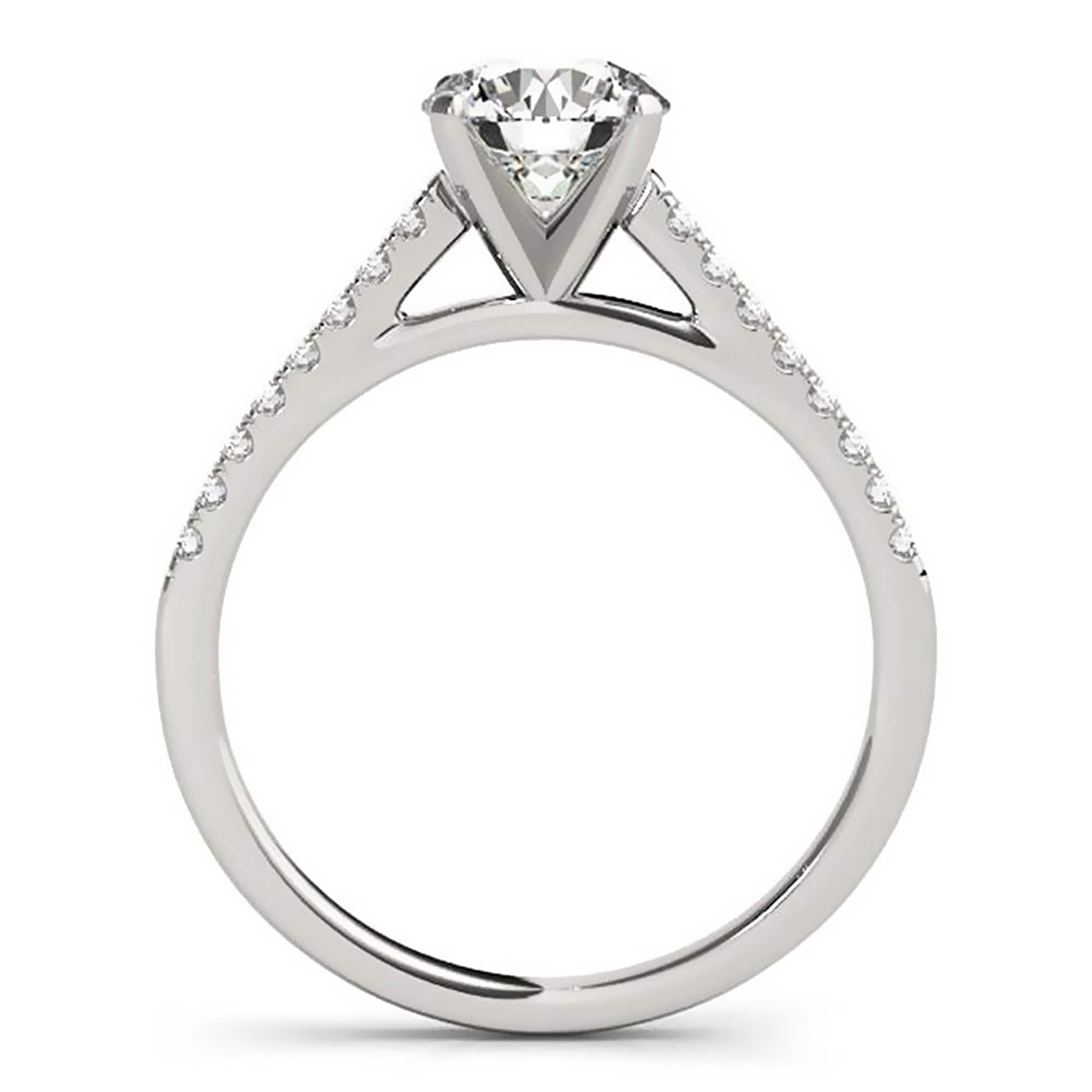 Auriya 14k Gold Round Moissanite Engagement Ring 2/3ctw