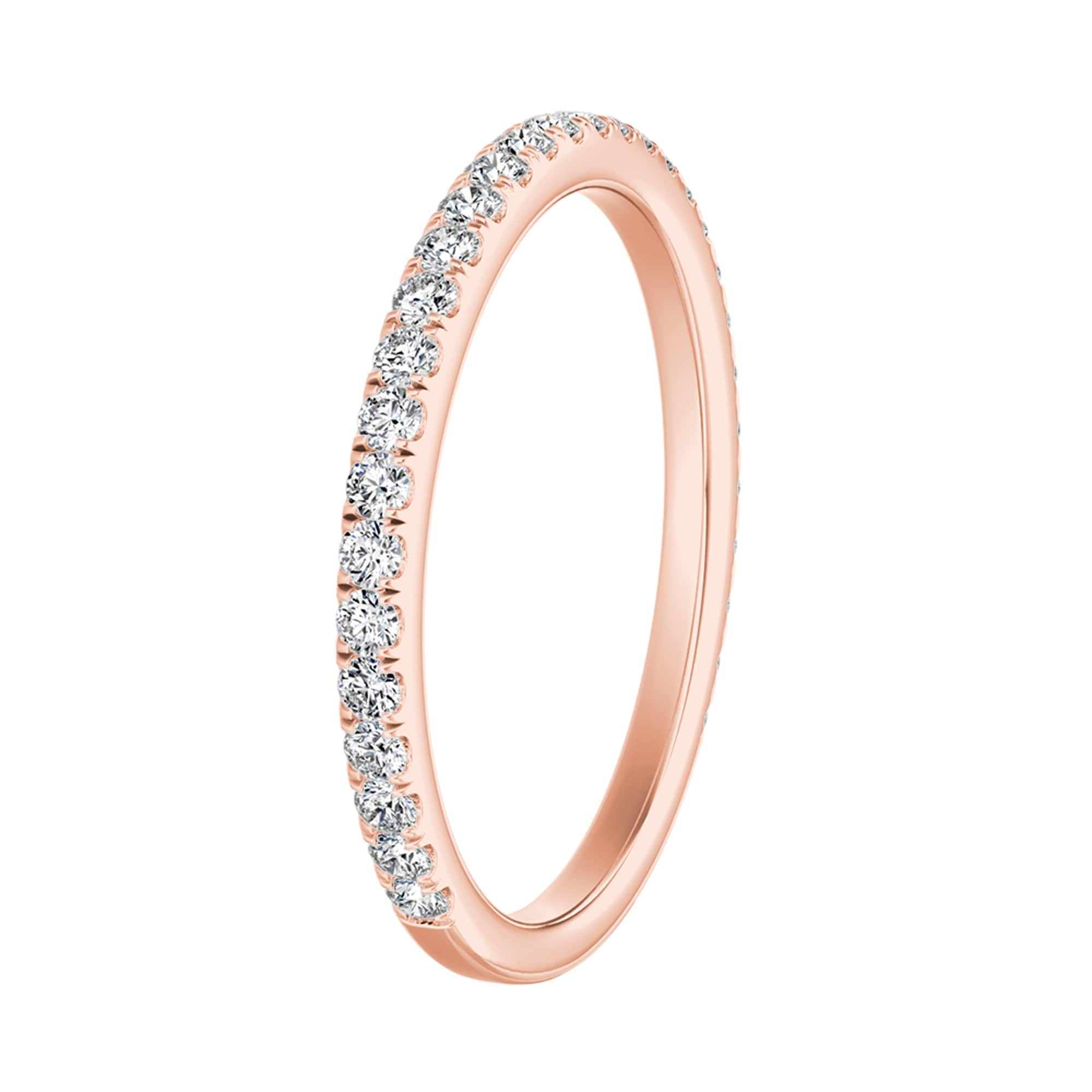 Auriya 14k Gold Round Moissanite Wedding Band 1/3ctw