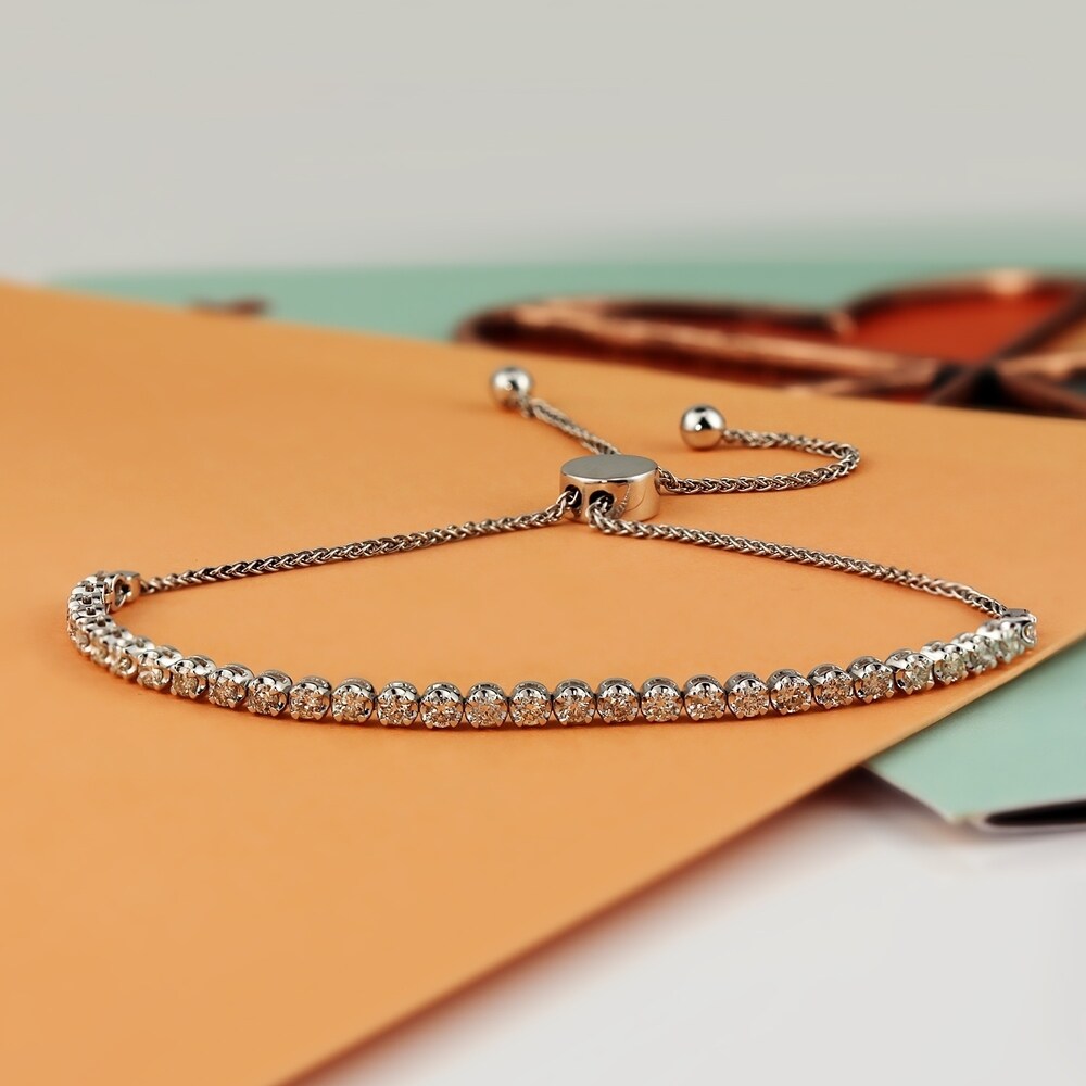 Auriya 1 carat TW Diamond Bolo Bracelet Adjustable 14k Gold