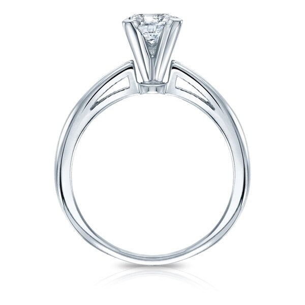 Auriya 2 3/4ctw Princess-Cut Solitaire Diamond Engagement Ring 14k Gold GIA Certified