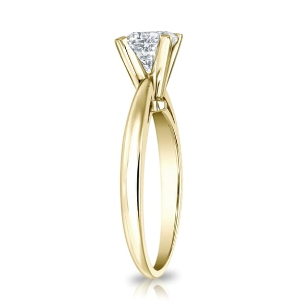 Auriya 2 3/4ctw Princess-Cut Solitaire Diamond Engagement Ring 14k Gold GIA Certified