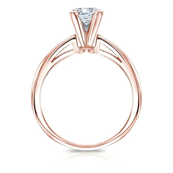 Auriya 2 3/4ctw Princess-Cut Solitaire Diamond Engagement Ring 14k Gold GIA Certified