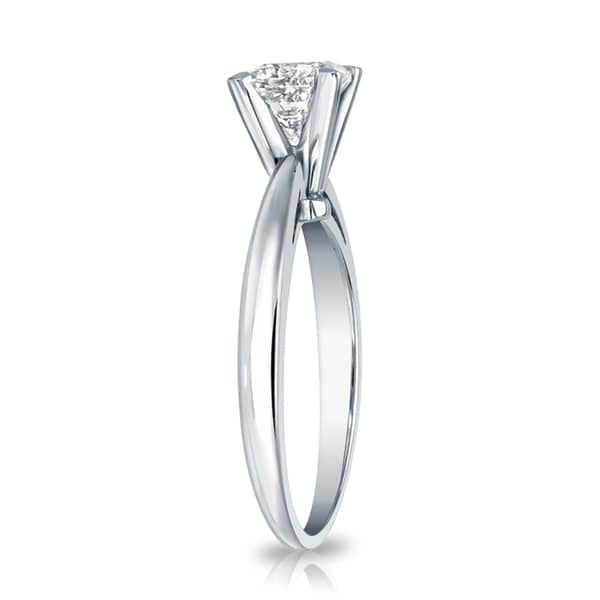 Auriya 2 3/4ctw Princess-Cut Solitaire Diamond Engagement Ring 14k Gold GIA Certified