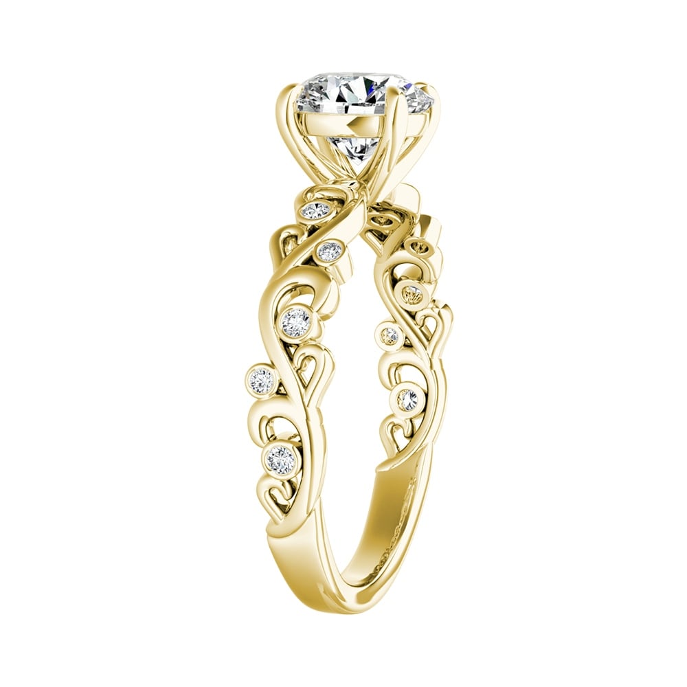 Auriya 14k Gold 3ctw Vintage Solitaire Moissanite Engagement Ring