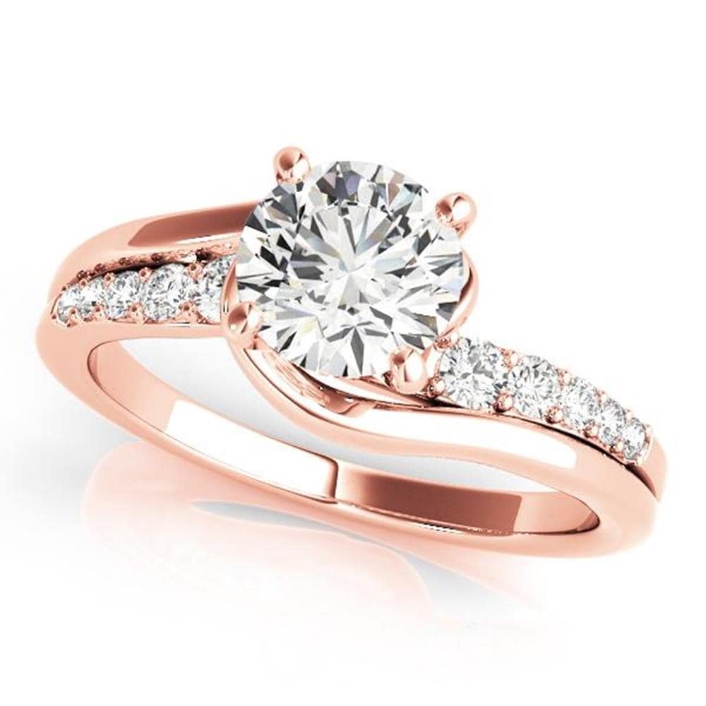 Auriya 14k Gold 1 1/2ctw Modern Moissanite and Diamond Engagement Ring 1/4ctw