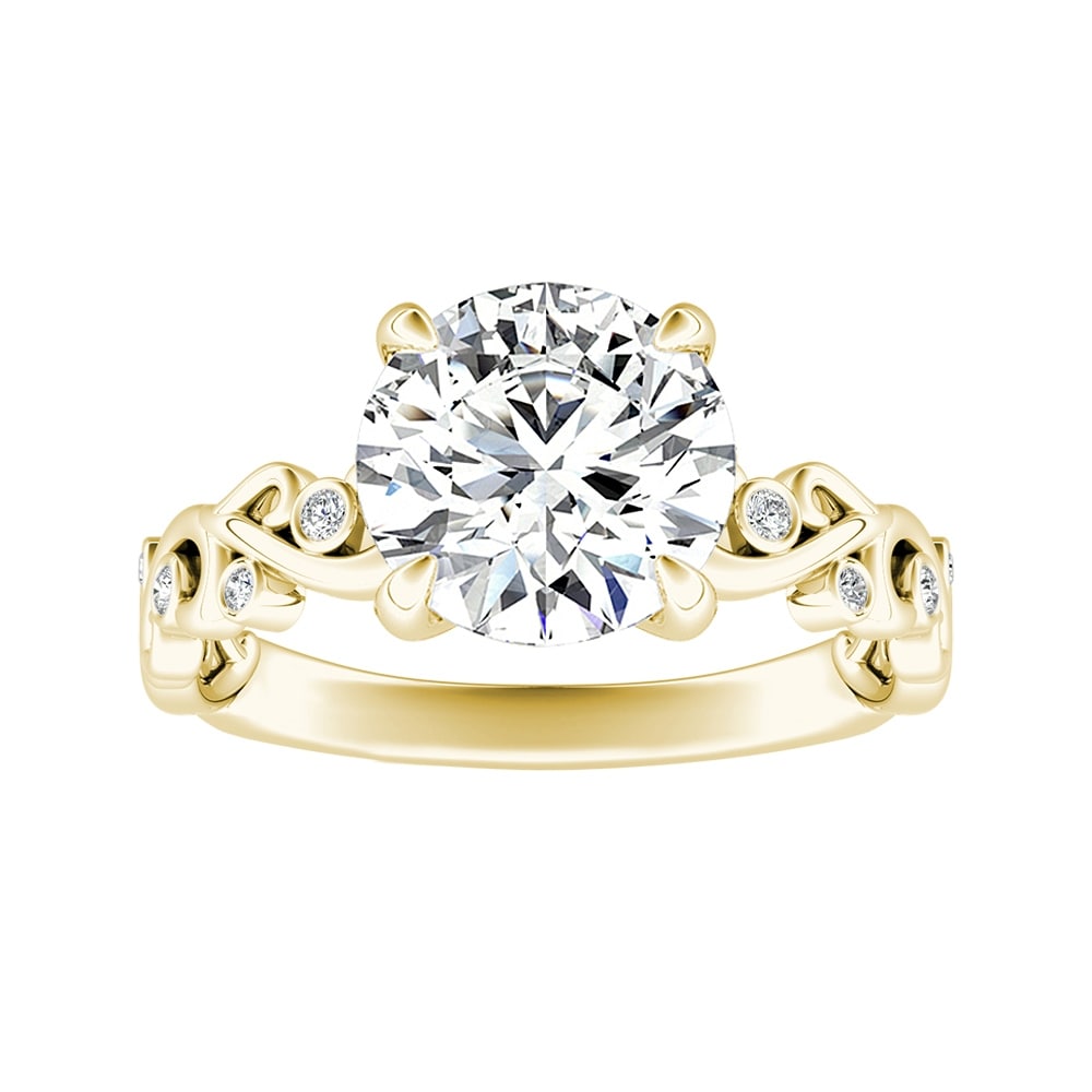 Auriya 14k Gold 3ctw Vintage Solitaire Moissanite Engagement Ring