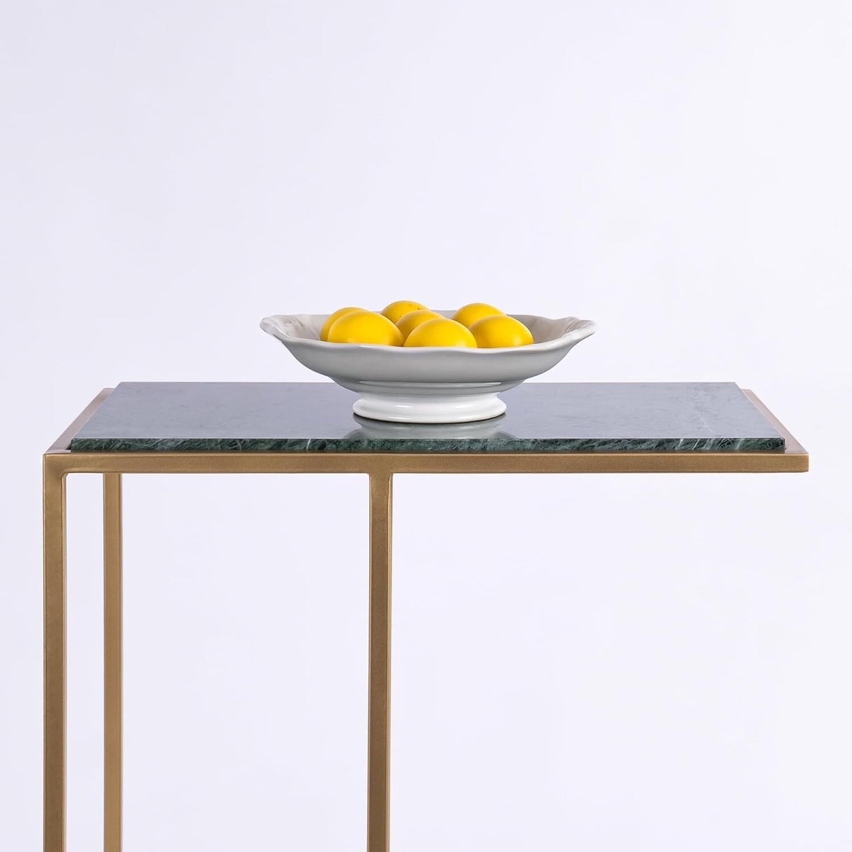 Aurora Home Genuine Marble Top Rectangular C Table