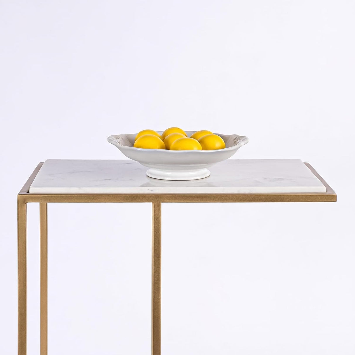 Aurora Home Genuine Marble Top Rectangular C Table