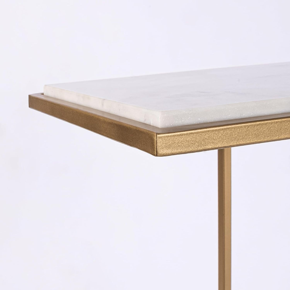 Aurora Home Genuine Marble Top Rectangular C Table