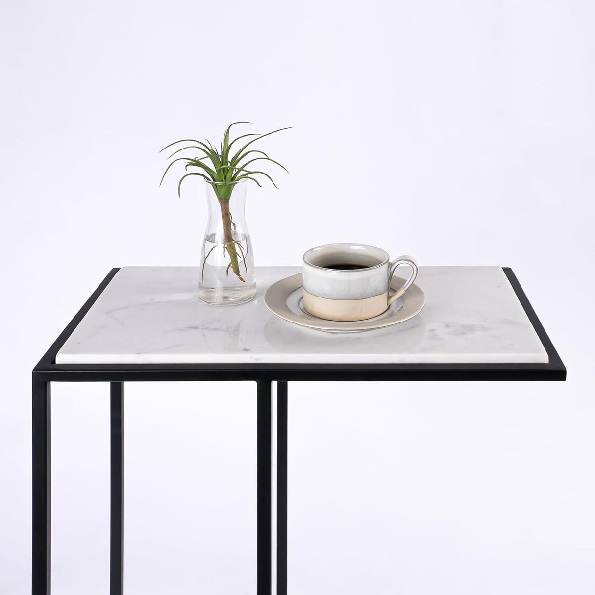 Aurora Home Genuine Marble Top Rectangular C Table