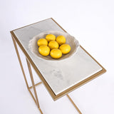 Aurora Home Genuine Marble Top Rectangular C Table