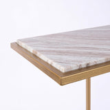 Aurora Home Genuine Marble Top Rectangular C Table