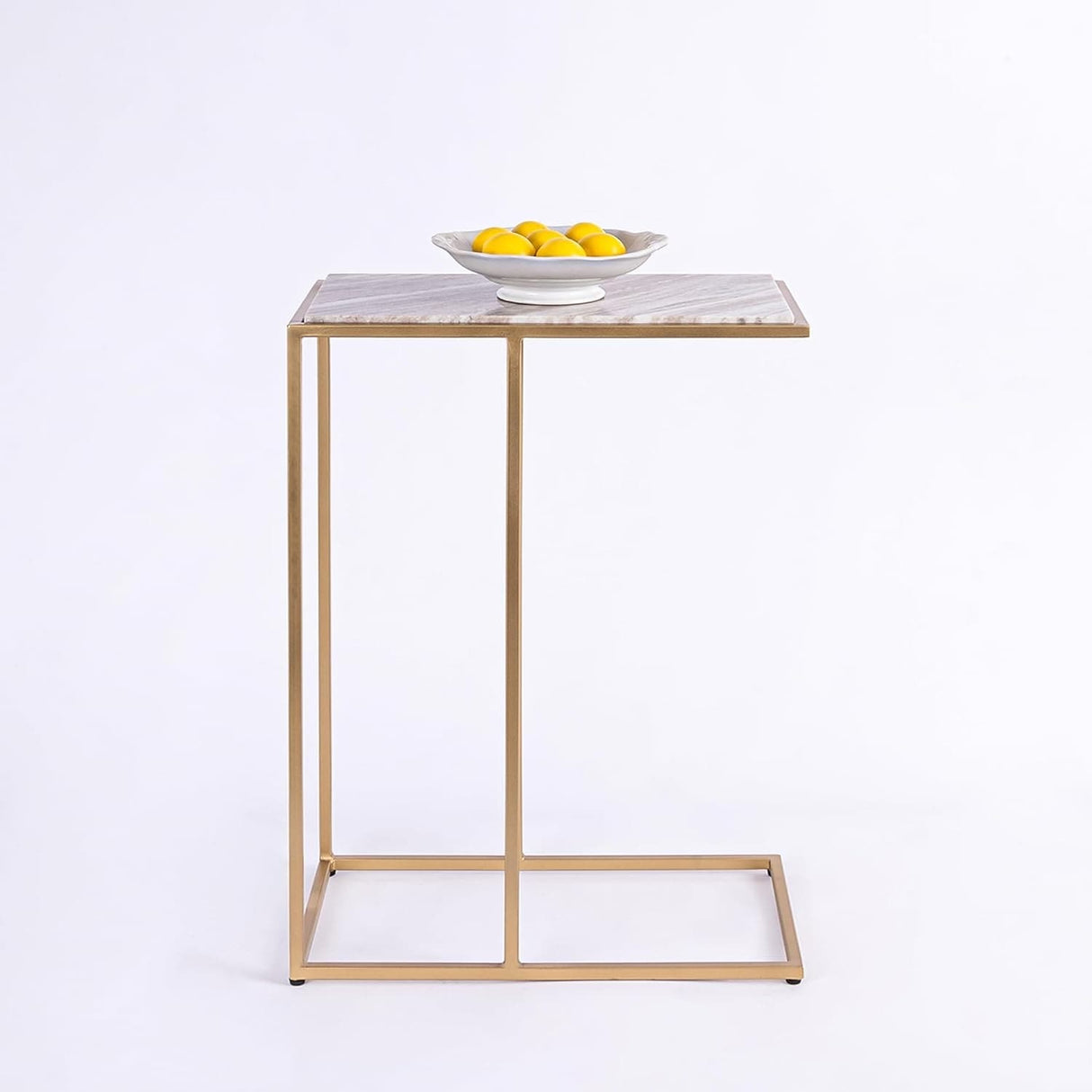 Aurora Home Genuine Marble Top Rectangular C Table