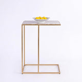 Aurora Home Genuine Marble Top Rectangular C Table