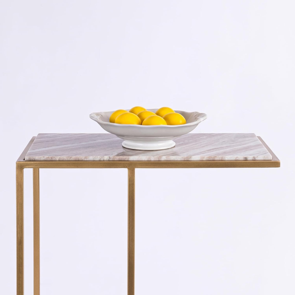 Aurora Home Genuine Marble Top Rectangular C Table