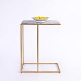 Aurora Home Genuine Marble Top Rectangular C Table
