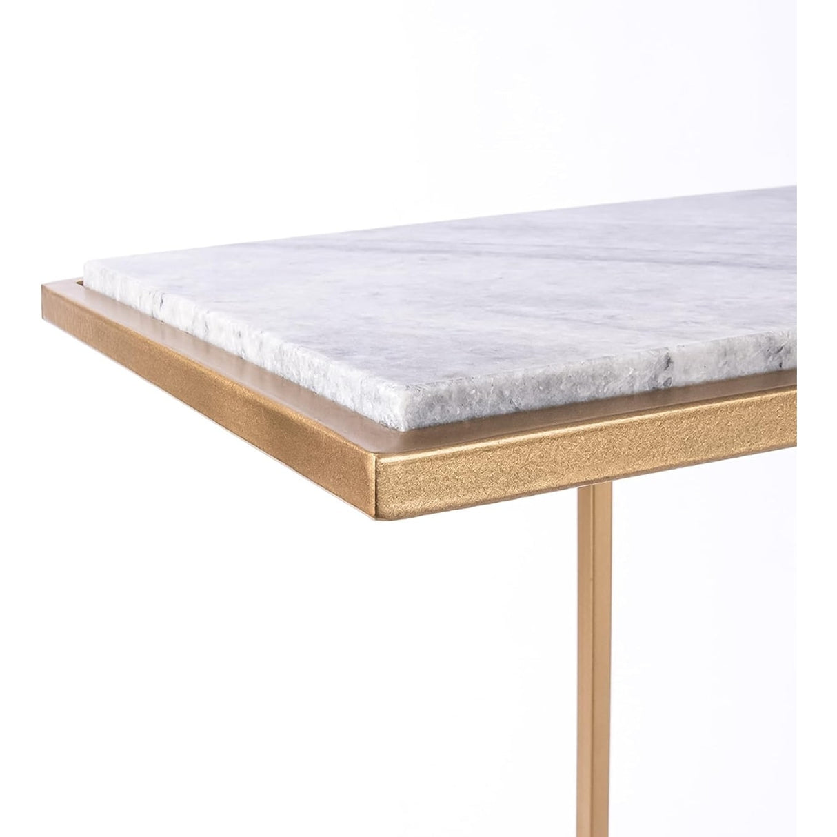Aurora Home Genuine Marble Top Rectangular C Table