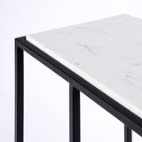 Aurora Home Genuine Marble Top Rectangular C Table