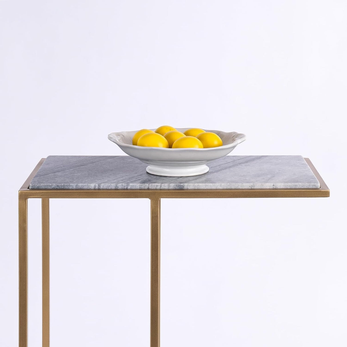 Aurora Home Genuine Marble Top Rectangular C Table