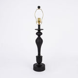 Aurora Home Matte Black Metal Tall Candlestick Table Lamp