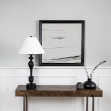 Aurora Home Matte Black Metal Tall Candlestick Table Lamp
