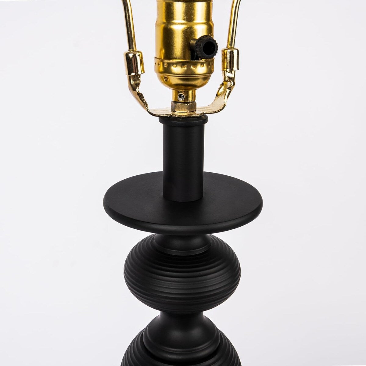 Aurora Home Matte Black Metal Tall Candlestick Table Lamp