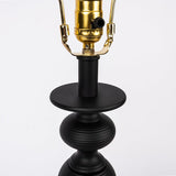 Aurora Home Matte Black Metal Tall Candlestick Table Lamp