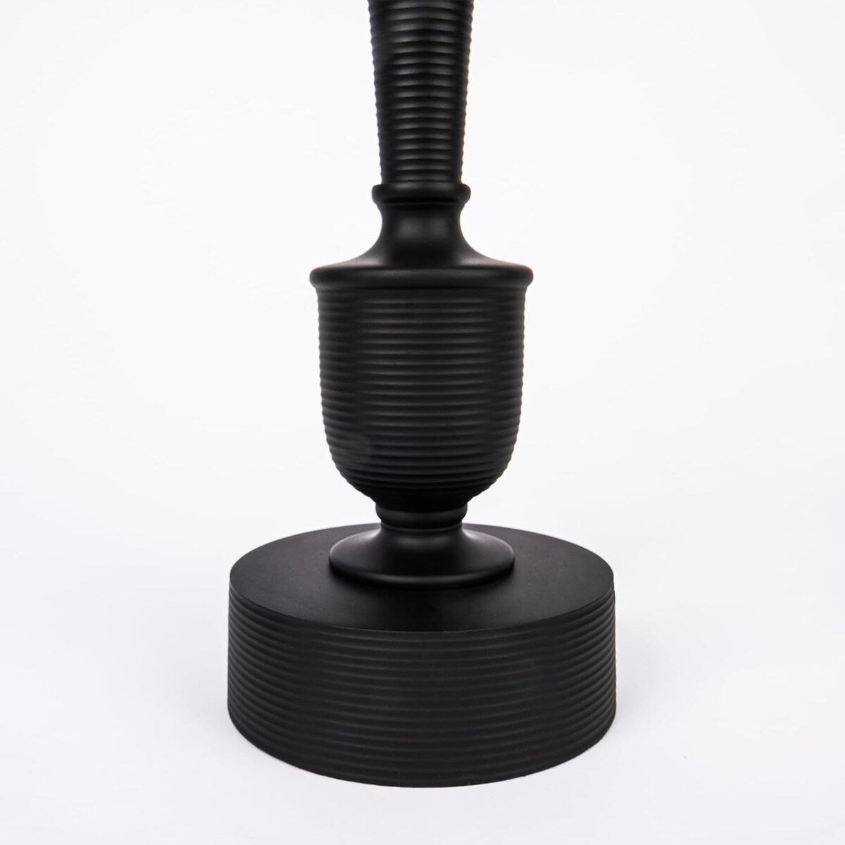 Aurora Home Matte Black Metal Tall Candlestick Table Lamp