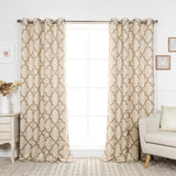 Aurora Home Moroccan Tile 63 Inch Room Darkening Curtain Panel Pair - 52 x 63